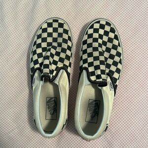 Checkerboard Slip On Vans